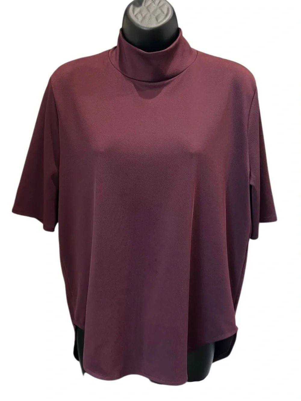 Zara Mock Neck Plum Top Size Medium